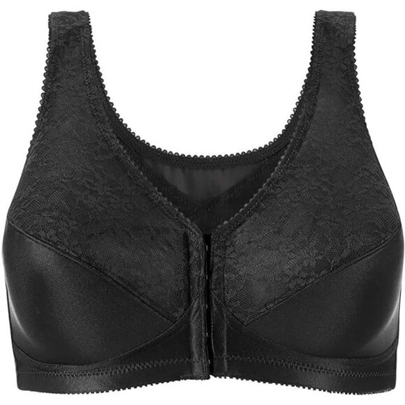 Exquisite Form Fully Front Close with Lace Posture Bra 5100565 Black 38D NWOT - Picture 2 of 5